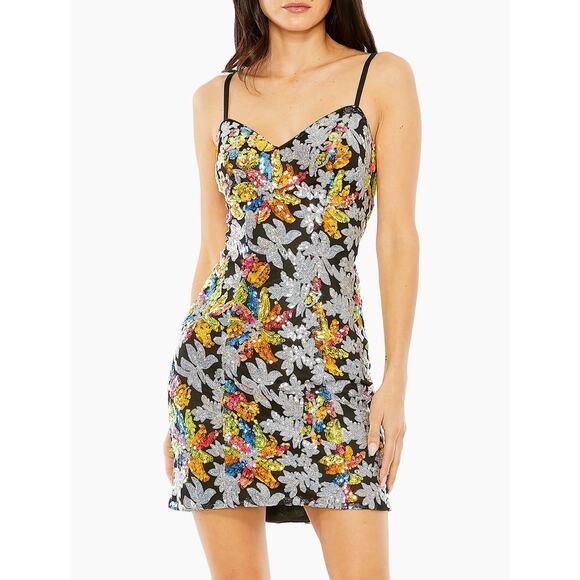 Ieena Mac Duggal Sequin Mini Dress NWT Size 6 - Picture 2 of 7